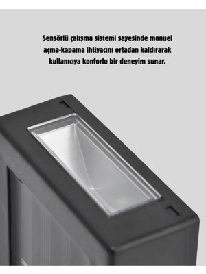 Herşey Trend 6 LED Güneş Enerjili Sensörlü Lamba – Akıllı Işık Sensörlü, Enerji Tasarruflu Bahçe Aydınlatma