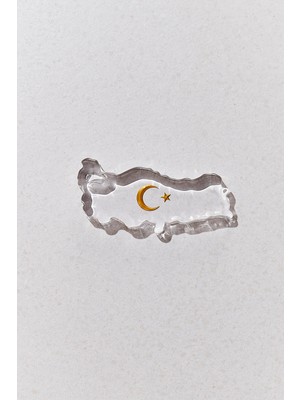 Paşabahçe Türkiye Haritası Ayyıldız Kağıt Ağırlık, Dekoratif, 1 Adet