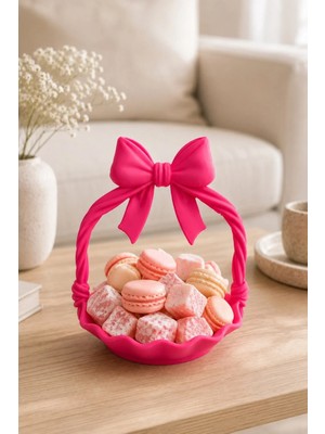 Morbella Pastel Mini Sunum Sepeti Lokumluk Çikolata Sunumluk Kahve Köşesi Masaüstü Dekoru