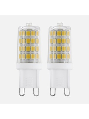 Eglo 3 W Beyaz LED G9 Duy 2`li LED Ampul, 3.0W