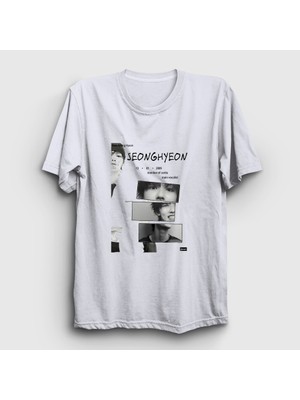 Presmono Unisex Beyaz Seonghyeon K-Pop Cortis T-Shirt