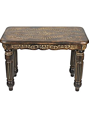 Otantik Çarşı Eskitme Ahşap Dikdörtgen Sehpa K02  74X37X54 Cm.