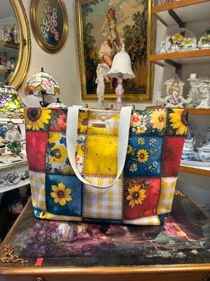 elisss bag Çiçek Desenli Kadın Çanta, Piknik Çantası, Lunchbag, Bebek Çantası, Plaj Çantası %100 Pamuk