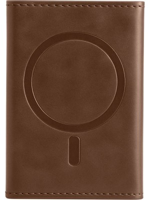 Marsilyan™- Joko Tema Magsafe Deri Kartlık - Taba