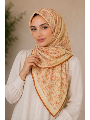 İmaj Butik Sarı Pamuklu Soft Eşarp
