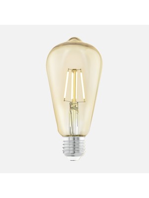 Eglo Amber ST64 4 W Beyaz Klasik E27 Duy LED Ampul, 4.0W