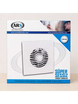 Ars 120MM Süper Sessiz Banyo ve Tuvalet Aspiratörü