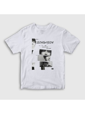 Presmono Unisex Çocuk Beyaz Seonghyeon K-Pop Cortis T-Shirt