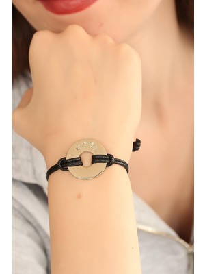 SBN - Store Cool (Havalı) Siyah Deri Ipli Unisex Mood Bileklik - Lisinya