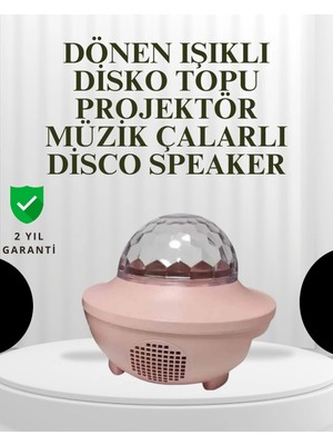 Herşey Trend Sesle Etkileşimli Yıldız Projektörlü Gece Lambası – Bluetooth Hoparlörlü, USB Girişli, Dönen Okyanus