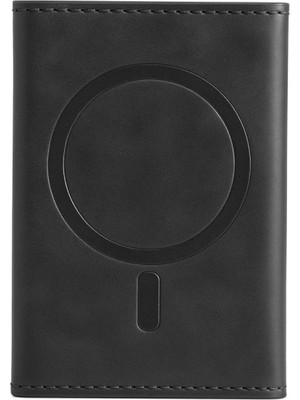 Marsilyan™- Joko Tema Magsafe Deri Kartlık - Siyah