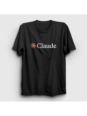 Presmono Unisex Siyah Logo Star Claude T-Shirt