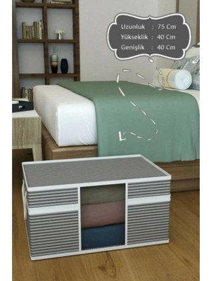 SBN - Store Mega Boy Pencereli Hurç Çok Amaçlı Düzenleyici Saklama Kutusu 40X40X75 cm 0256 ( Lisinya )