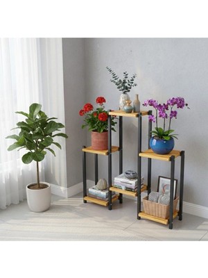 RetoDesign Lotus Çam Çiçek Rafı , Çiçek Standı, Saksılık 1905A