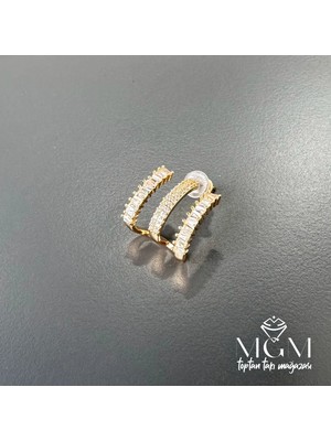 Renas Store Zirkon Taşlı Pirinç Küpeler - KP00122