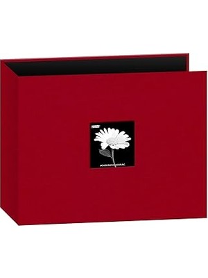 Uravas Store Pioneer 30,48 x 30,48 cm Kumaş 3 Halkalı Bağlayıcı Albümü, Kırmızı