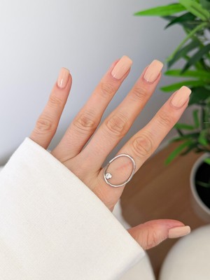 Venüs Design Çelik Tek Taşlı Yüzük (Ayarlanabilirdir)