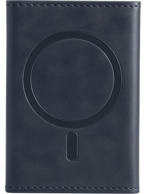 Marsilyan™- Joko Tema Magsafe Deri Kartlık - Lacivert