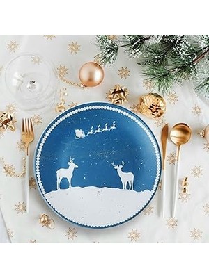 Uravas Store Keramika New Year Geyik Servis Tabağı 26 cm 21658