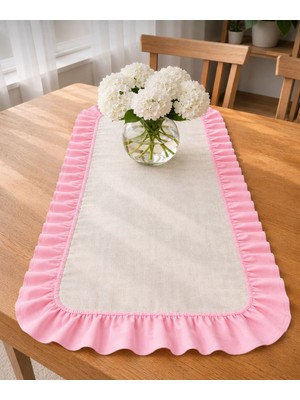 Şah Textile Design Sık Fırfırlı Premıum Keten Runner 40X110