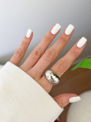 Venüs Design Çelik Bombeli  Yüzük (Ayarlanabilir)