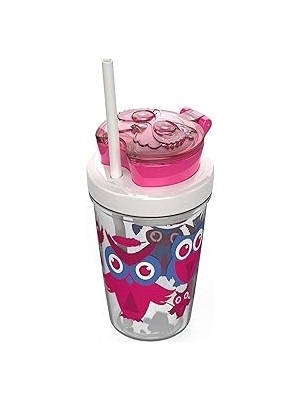 Uravas Store Contigo Snack Atiştirmalik Tritan Bardak 350 Ml, Pembe