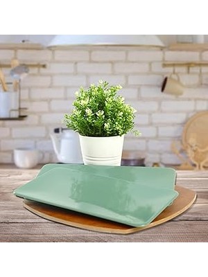 Uravas Store Keramika Yeşil Siera Kayık Tabak 33 cm 2 Adet