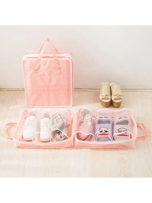 Uravas Store Shoe Tote Ayakkabı Saklama ve Taşima Çantası (Pembe)