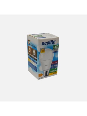 Ecolite A60 LED Ampul 12W E27 3000K Sarı Işık, 12.0W