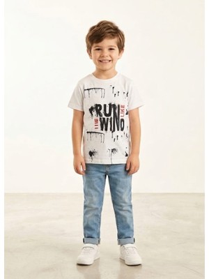 Stsahra  Erkek Çocuk Beyaz T-Shirt