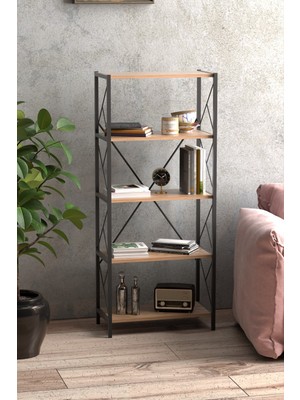 RetoDesign 5 Katlı Kitap Rafı,kitaplık, Çok Amaçlı Raf 2680