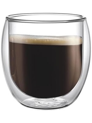 Uravas Store Leggno Vetro Borosilikat Çift Camlı Bardak 200ML (2AD)