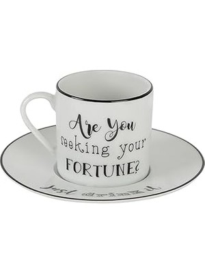 Uravas Store Porland Be Happy Kahve Fincan Takımı 4 Parça