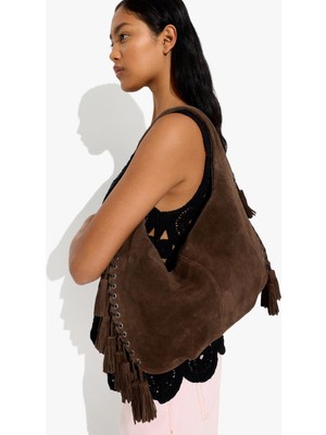Parfois Kadın Püsküllü ve Entegre Saplı Deri Shopper Çanta