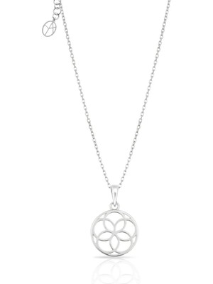 Oya Silver Gümüş Yaşam Çiçeği Kolye 2.2x1.4cm [OYOT391]