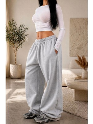 BSBSPOR Bol Baggy Büyük Beden Lastikli Paça Tam Boy Erkek Kadın Unisex Cool Eşofman Altı
