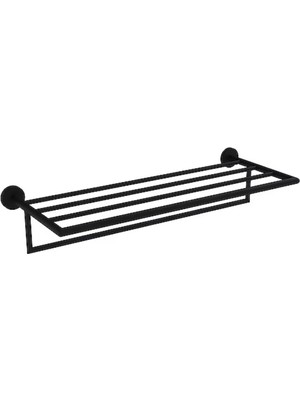 Bocchı Bocchi Piave Havluluk Rafli 600 mm Mat Si̇yah ve Beyaz - 3057-0011-AB