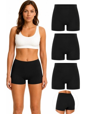 Westic Giyim 3'lü Lazer Kesim Kadın Boxer Külot Dikişsiz Iz Yapmaz Esnek Rahat S-M-L-Xl (36-42)