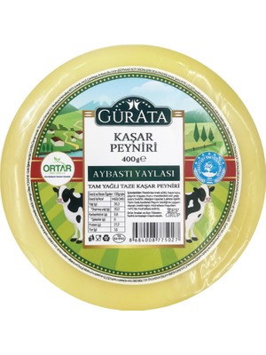 Gürata Tam Yağlı Taze Kaşar Peyniri 400 G ( 1 Adet )