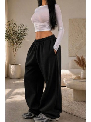 BSBSPOR Bol Baggy Büyük Beden Lastikli Paça Tam Boy Erkek Kadın Unisex Cool Eşofman Altı