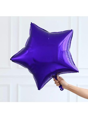 BenimMarifetlerim Mor Yıldız Folyo Banlon 18 Inch 45 cm