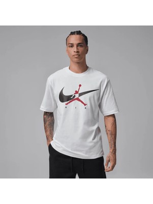 Nike Jordan Brooklyn Jumpman Crew Erkek Beyaz Tişört