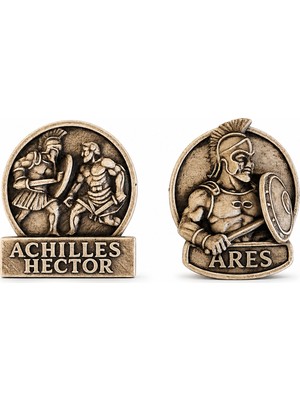 Antioch Art and Design Achilles Hector Ares Ikili Yunan Mitolojisi Magnet Seti Dekoratif Magnet Hediyelik