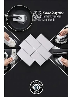 Uravas Store 10’lu Mucize Melamin Sünger - Nano Leke Çıkarıcı Sihirli Temizlik Serisi 722896