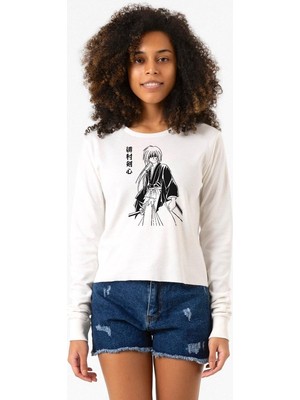 Tshirthane Rurouni Kenshin Poster Japan Ekstra Uzunkol Sweatshirt Ekru