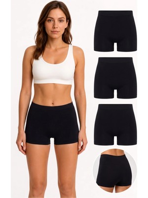 Westic Giyim 3'lü Paket Modal Kumaş Yüksek Bel Toparlayıcı Boxer Kadın Şekillendirici Iç Giyim