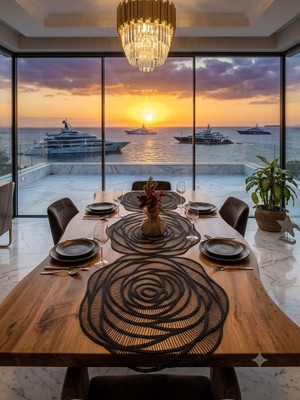 Yalıns Home Rose Lüx Runner Nakış Simli Dekoretif 140X45CM