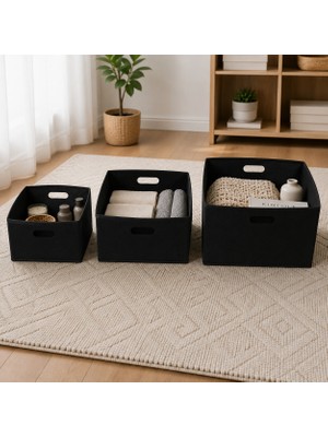 Less Home Keçe Çok Amaçlı Raf Düzenleyici 3\'lü Set (Mini-Midi-Maxi)