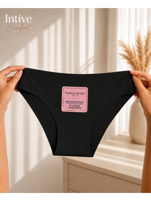 Intive Lingerie Intive Comfort Luna Beli Silikonlu Kaydırmaz Lazer Kesim Normal Bel Külot