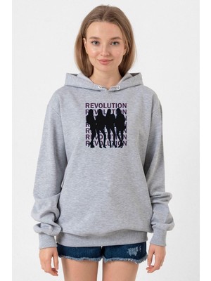 Tshirthane Blackpink Revolution Grimelanj Kadın 3ip Kapşonlu Sweatshirt